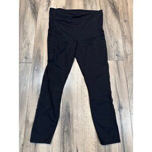 Fabletics Motion365 High-Waisted Black Leggings L With Side Pockets Stretchy & B